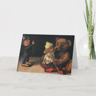 Cartes Pour Fêtes Annuelles Jouets de Noël, poupée et ours en peluche