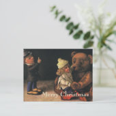 Cartes Pour Fêtes Annuelles Jouets de Noël, poupée et ours en peluche (Debout devant)