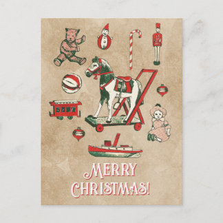 Cartes Pour Fêtes Annuelles Jouets de Noël victoriens vintage festifs