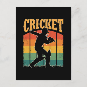 Cartes Pour Fêtes Annuelles Joueur de cricket sportif - Le jeu des Gentlemans