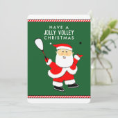 Cartes Pour Fêtes Annuelles Joueur de squash Noël (Debout devant)