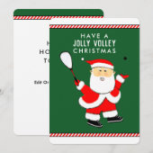 Cartes Pour Fêtes Annuelles Joueur de squash Noël (Devant / Derrière)