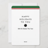 Cartes Pour Fêtes Annuelles Joueur de squash Noël (Dos)