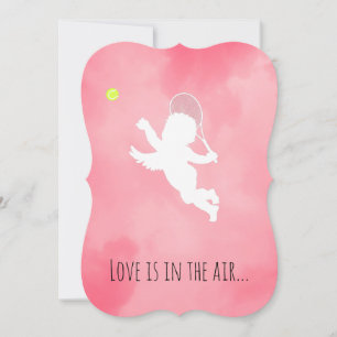 Cartes Pour Fêtes Annuelles Joueur de tennis rose Cupidon Valentine's Day