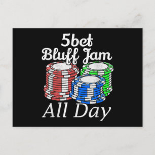 Cartes Pour Fêtes Annuelles Joueur de Texas Holdem Blague 5bet Bluff Jam toute