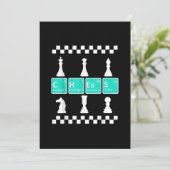 Cartes Pour Fêtes Annuelles Joueur d'échecs Lover Tableau périodique Drôle Cad (Debout devant)
