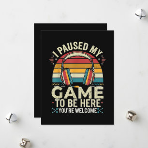 Cartes Pour Fêtes Annuelles Joueur Rétro J'ai Mis Mon Jeu En Pause Pour Être I