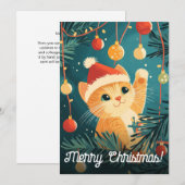 Cartes Pour Fêtes Annuelles Joueuse Arbre de Noël (Devant / Derrière)