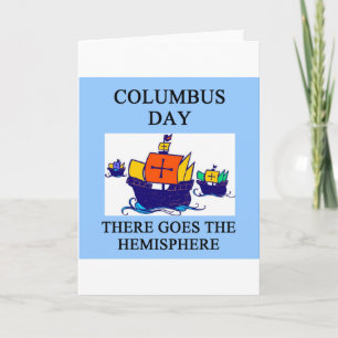 Cartes Pour Fêtes Annuelles Jour COLUMBUS : blague indienne