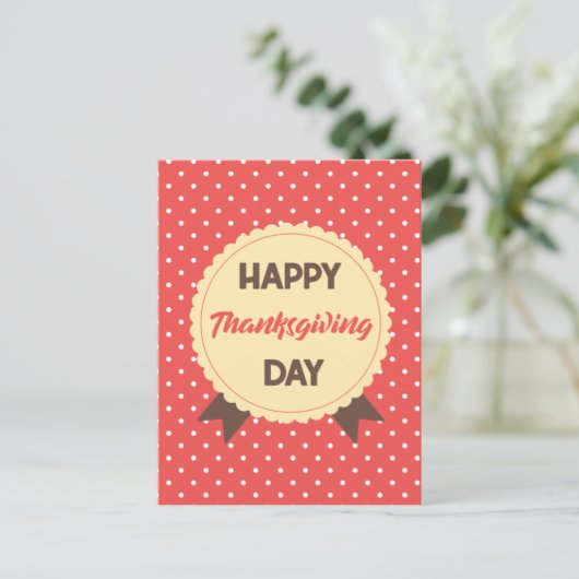 Cartes Pour Fêtes Annuelles Jour de Bon thanksgiving élégant (Debout devant)