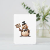 Cartes Pour Fêtes Annuelles Jour de la marmotte (Debout devant)