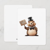 Cartes Pour Fêtes Annuelles Jour de la marmotte (Devant / Derrière)