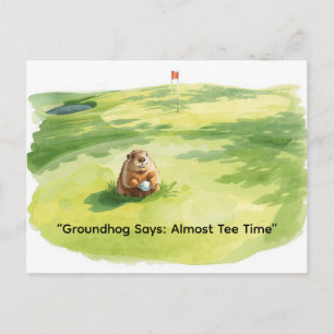 Cartes Pour Fêtes Annuelles Jour de la marmotte golfeur Vacances de golf d'hiv