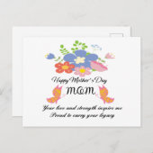 Cartes Pour Fêtes Annuelles jour de la mère (Devant / Derrière)