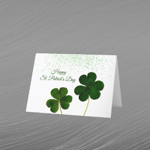 Cartes Pour Fêtes Annuelles Jour de la Saint Patrick Confetti Vert shamrock
