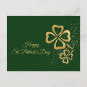 Cartes Pour Fêtes Annuelles Jour de la Saint Patrick d'or shamrock (Devant)
