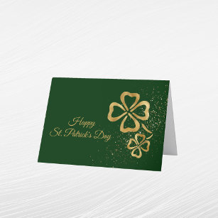 Cartes Pour Fêtes Annuelles Jour de la Saint Patrick d'or shamrock