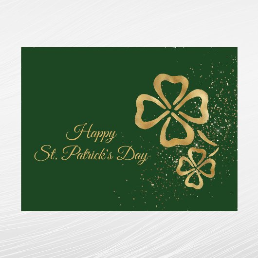 Cartes Pour Fêtes Annuelles Jour de la Saint Patrick d'or shamrock
