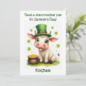 Cartes Pour Fêtes Annuelles Jour de la Saint-Patrick Moo-rish Méfait (Debout devant)