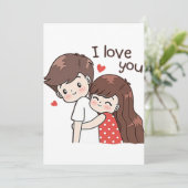 Cartes Pour Fêtes Annuelles Jour de la Saint Valentin (Debout devant)