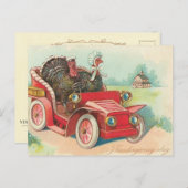 Cartes Pour Fêtes Annuelles Jour de l'Action de grâce Turkeys (Devant / Derrière)