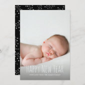 Cartes Pour Fêtes Annuelles Jour de l'an moderne (Devant / Derrière)