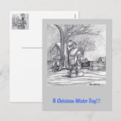 Cartes Pour Fêtes Annuelles Jour de Noël (Devant / Derrière)