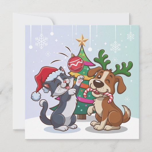 Cartes Pour Fêtes Annuelles Jour de Noël (Devant)