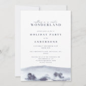 Cartes Pour Fêtes Annuelles Jour de Noël bleu minimal (Devant)