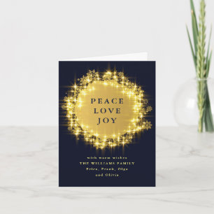 Cartes Pour Fêtes Annuelles Jour de Noël de la Marine d'or