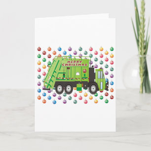 Cartes Pour Fêtes Annuelles Jour de Noël du camion à ordures