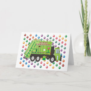 Cartes Pour Fêtes Annuelles Jour de Noël du camion à ordures