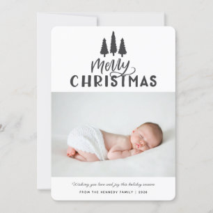 Cartes Pour Fêtes Annuelles Jour de Noël Rustique minimaliste moderne