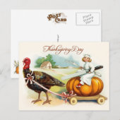Cartes Pour Fêtes Annuelles Jour de thanksgiving (Devant / Derrière)