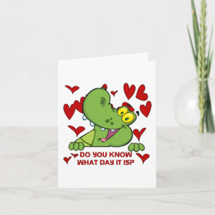 Cartes Pour Fêtes Annuelles Jour de Valentines d'alligator