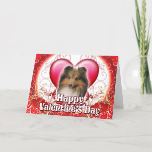 Cartes Pour Fêtes Annuelles Jour de Valentines heureux Sheltie