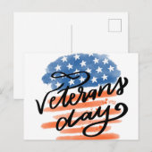 Cartes Pour Fêtes Annuelles Jour des anciens combattants (Devant / Derrière)