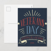 Cartes Pour Fêtes Annuelles Jour des anciens combattants (Devant / Derrière)