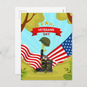 Cartes Pour Fêtes Annuelles Jour des anciens combattants (Devant / Derrière)