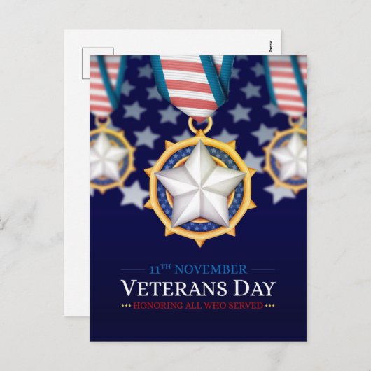 Cartes Pour Fêtes Annuelles Jour des anciens combattants (Devant / Derrière)