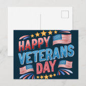 Cartes Pour Fêtes Annuelles Jour des anciens combattants (Devant / Derrière)