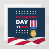 Cartes Pour Fêtes Annuelles Jour des anciens combattants - Honorer tous ceux q (Devant / Derrière)