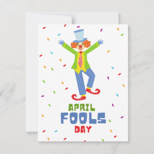 Cartes Pour Fêtes Annuelles Jour des fous d'avril coloré