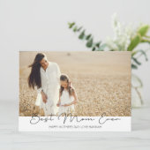 Cartes Pour Fêtes Annuelles Jour des mères Script photo moderne (Debout devant)