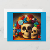 Cartes Pour Fêtes Annuelles Jour des Offrendas mortes 2 (Devant / Derrière)