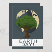 Cartes Pour Fêtes Annuelles jour des terres tous les jours, devenez écolo, Sau (Devant / Derrière)