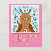 Cartes Pour Fêtes Annuelles Jour des Valentines aux escargots | (Devant)