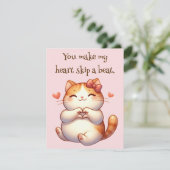 Cartes Pour Fêtes Annuelles Jour des Valentines customisé Chat Thème (Debout devant)