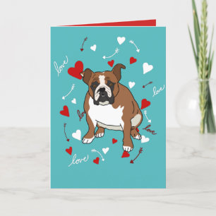 Cartes Pour Fêtes Annuelles Jour des Valentines de Bulldog