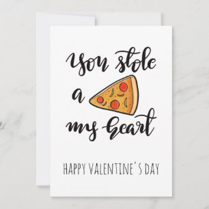 Cartes Pour Fêtes Annuelles Jour des Valentines de Pizza Mignonne